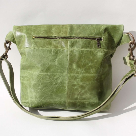 Dublin Large Apple Green Kiss Lock Bag